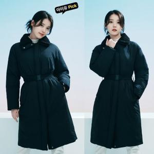 블랙야크 25 신상 아이유PICK 화보 상품 여성 롱기장 다운 L퍼카라 롱 다운자켓2 3BYPAWU501 정상가359000