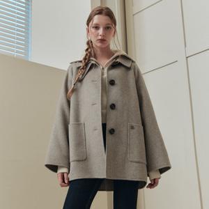 제로스트릿 [6컬러] 핸드메이드 에이라인 울 하프 코트 (ZMWFCT337)