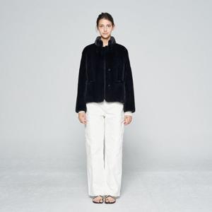 사바티에 슬라이트 쉬어드 밍크 자켓_BK (J12110SS)