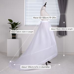 TEMU 여성용 웨딩드레스 트레일링 스커트 브레이스 - 조절 가능한 2중 스틸 탄성 허리 스트랩, 로맨틱 동화 웨딩 액세서리, 웨딩드레스 트레인 (손세탁 전용) - 특별한 날과 프로미스를 위한 웨딩드레스 강화 액세서리