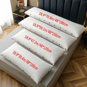 TEMU 품질 높은 부드럽고 푹신한 연장형 베개 코어, 편안한 여름 침실 침구를 위한 긴 콩 보양 베개. 호텔이나 가정에서 단독 또는 이중 사용에 적합하며, 목과 수면을 위한 3차원적인 가장자리를 특징으로 합니다. 이 통기성과 수분 흡수성이 뛰어난 몸 베개는 성인, 임신부, 커플에게 적합하며, 옆으로 누워서 수면과 독서를 편안하게 하여 줍니다.