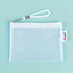 TEMU 미니 투명 PVC 파우치, 클래식 스타일, 소형 동전 지갑, 카드 홀더, 이어폰 가방, 키 카드 케이스, 사무용품, 파일 정리함, 보관함 보관 가방