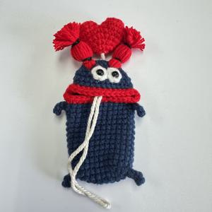 TEMU 귀여운 카툰 소시지 입 모양 자동차 키 커버, 창의적인 니팅 디자인, 모든 차 키에 적합