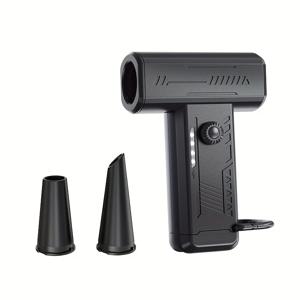 TEMU LED 라이트가 있는 미니 터보 팬 1개, 130000RPM, 노즐 2개, 고속 공기 흐름, 먼지 제거, 가정용, 사무실용, 차량 및 캠핑용 휴대용 강풍 냉각팬|차량용선풍기|캠핑선풍기