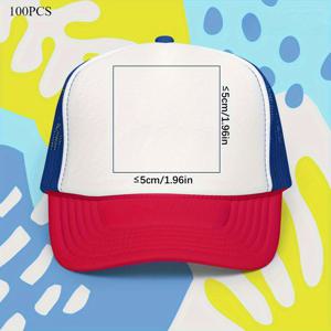 TEMU 50/100개 맞춤형 DIY 열전달 스티커 - 티셔츠, 배낭, 베개, 모자 등에 사용 가능한 개인 디자인 - 세탁 가능, 내구성 있고 풀 컬러 인쇄 - 어머니날, 독립기념일 및 휴일 선물로 완벽함