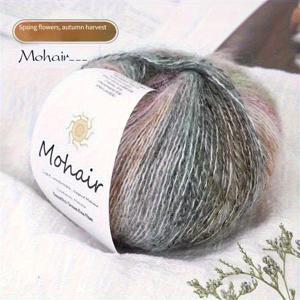 TEMU 럭셔리 그라데이션 원사 번들 4개 세트 - 부드러운 모헤어 혼방(모헤어 33%, 울 27%, 캐시미어 10%, 나일론 30%) 밀키 화이트/화이트//레드/블랙 - 스카프, 모자 및 스웨터 DIY 니팅에 완벽함, 수제 공예품 | 생동감 있는 공예 재료|뜨개실