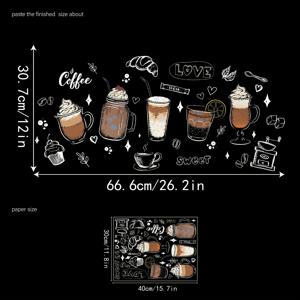 TEMU 여름 밀크티 컵 크로이산 프린트 정전기 스티커 - 붙이고 찢는 것이 쉬움 - 양면 시야, 창문을 더 아름답게, 집과 상점 장식용 파티 장식.