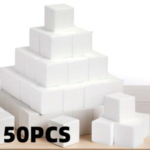 TEMU 50개 5cm 정사각형 폼 큐브 - 튼튼하고 가벼운 기하학 교육용 폼 주사위, 수학 학습, 홈스쿨링용 다면체 모델 (교과서 & 교구와 호환 가능)