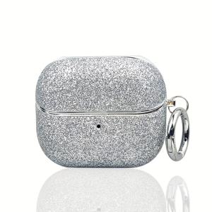 TEMU 갤럭시 버드 3/3 Pro 호환 패셔너블 전기 도금 헤드폰 보호 케이스, 갤럭시 버드 2/2 Pro/Pro/Live/Fe 호환 후크 헤드폰 가방, 여성용 스파클링 헤드폰 쉘