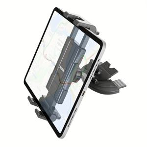 TEMU CD 슬롯용 범용 태블릿 홀더, 5-13인치 아이패드 및 휴대폰 호환, 높이 조절 및 360도 회전 기능, 다양한 아이패드 모델 및 삼성 갤럭시 태블릿에 적합