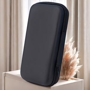 TEMU 컴팩트 EVA 오거나이저 파우치 - 소형 내부 공간 넉넉한 여행용 가방, 휴대폰, 이어폰, 보조배터리, 열쇠, 카드 수납 가능 - 미니멀 블랙 디자인, 세련된 액세서리