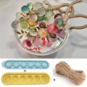 TEMU 최신 스타일 3pcs 세트, 원형 볼 비누 제작용 실리콘 몰드 키트 (상자 1개 + 뚜껑 몰드 1개 + 끈 1롤 포함), 비누 레진 석고 공예용으로 설계됨. 내구성이 뛰어나고 재사용 가능한 이 실리콘 비누 몰드는 공예 애호가에게 완벽합니다. 비누 만들기