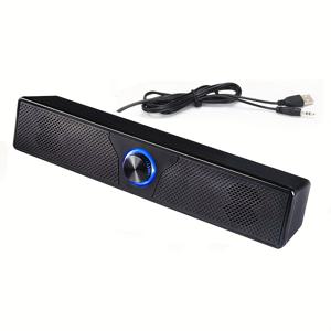 TEMU USB 플러그 앤 플레이 컴퓨터 스피커 - 베이스 강화 스테레오 듀얼 채널 데스크탑 사운드 시스템, PC, 노트북, 스마트폰/태블릿용 저주파 강화 듀얼 스피커 - USB 외장 스피커 (외부 전원 불필요)