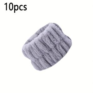 TEMU 10개/20개 세트 얼굴 세안용 손목밴드, 스포츠용 땀 흡수 손목밴드, 세탁 및 수분 보호용 땀 흡수 소매, 땀 흡수 및 소매 젖기 방지, 다양한 색상, 무봉제 핏, 디자인, 부드러운 질감, 통기성 원단, 팔 보호대, 데일리 라이트 베이지 케어, 헬스 사용자용|팔토시