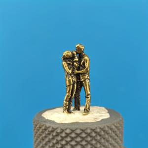 TEMU 행복한 가족 황동 미니어처 피규어, 모형 캐릭터 모델, 샌드 테이블 장면 연출, 매크로 촬영 특수 소품, 기념 주년 선물 장식