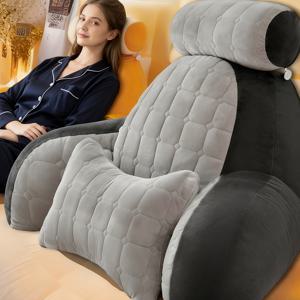 TEMU 대형 싱글 독서 베개 침대 소파 쿠션, 폭 85cm, 높이 60cm, 플러시 폴리에스터 충전재, 지퍼 잠금, 손세탁만 가능, 사계절 내내 편안함, 캐주얼 스타일, 배밑새 자는 사람을 위한 지지, 판타지 테마, 홈 데코, 아늑한 집, 홈 데코레이터, 좌식방석, 쿠션 대형, 의자 쿠션, 방석 두꺼운, 방석쿠션, 등받이쿠션|이불|소파|허리보호대