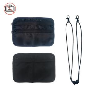 TEMU 1개 RFID 차단 방지 여행용 지갑 & 여권 홀더, 4칸 지퍼 잠금, 탈부착 스트랩 & 미니 펜/키체인 병 - 남녀공용 경량, 현금/신용카드/문서용 (핸드)