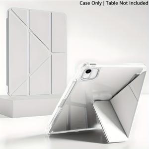 TEMU iPad Air 4/.9인치 & 6/7 11인치 Y자형 접이식 보호 케이스 (펜 슬롯 포함), 소프트 TPU 백 커버, 스마트 자동 잠금/깨우기 기능, 스크래치 방지, 경량, 유연한 스탠드, 지문 방지, 홀더, 디자인