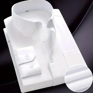 TEMU 남성용 솔리드 컬러 우아한 비즈니스 셔츠, 주름 방지 및 편안함, 패셔너블 캐주얼 다용도 셔츠, 사계절 착용 가능, 포켓 디자인, 데일리웨어, 야외 출퇴근 및 파티용, 편안한 착용감, 워드로브 필수 아이템, 가족과 친구를 위한 이상적인 선물|남자셔츠