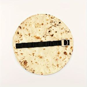 TEMU 1개 팬케이크 버리또 필통, 휴대용 문구 보관 가방 모양의 캔버스 버리또 필통 (타코 모양)