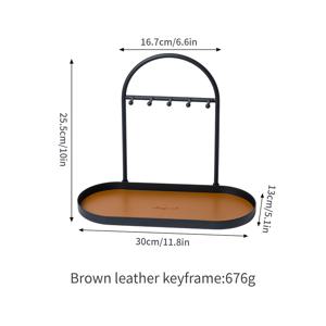 TEMU 현대적인 금속 열쇠 홀더 & 정리함 - 열쇠, 시계, 보석을 위한 다용도 오벌 입구 트레이 - 욕실, 책상, 카운터탑 스토리지용 내구성 있는 멀티퍼포즈 홈 데코, 슬림한 디자인, 파우더 코팅 마감, 디자인, 견고한 구조, 시계 디스플레이, 세련된 주택 소유자들을 위한 보석 타워