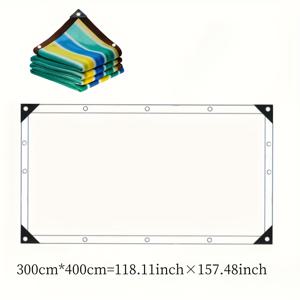 TEMU 파티오 잔디밭 정원 그늘막 네트: 컬러풀 그늘막, 아일렛 포함, 내구성이 뛰어나고 햇빛에 강함, 온실 및 창고에서 식물 덮개에 적합.