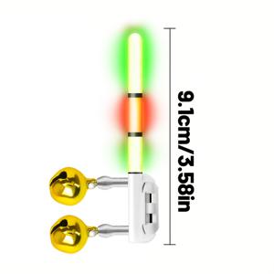 TEMU 10개 낚시 물고기 물고기 표시기 세트, ABS, 혼합 색상, 배터리 작동, 벨 디자인, 장거리 시야, 지깅 및 스피닝용 범용, 파이 및 해상 낚시에 적합, 배터리 미포함
