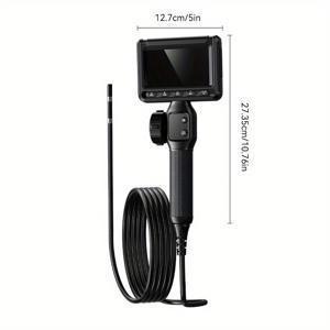 TEMU 360° 조종, HD 1080P 해상도, 4배 확대, IP67 방수, 4.3인치 대형 화면, USB 충전식, 탐사 및 정밀 검사용, 정밀 검사 도구, 세련된 금속 마감, 내구성 있는 플라스틱 바디