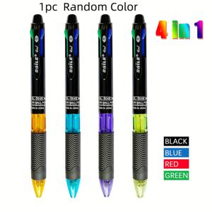 TEMU 사륜색 컬러 펜 (0.5mm), 생생한 볼펜, 4가지 색상의 혼합 잉크 , 부드럽게 쓰이는 다기능 멀티컬러 펜, 사무용품 및 정밀 필기구에 이상적이며 사무용 문구 필수품