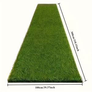 TEMU 고급 인조 잔디 1롤 - 3/1.5제곱미터, 사실적인, 부드러운 고품질 잔디 - 녹색 뒷면의 합성 정원 카펫, 웨딩 장소, 파티, 마당, 캠핑, 발코니, 지붕 등 장소에 깔기에 적합