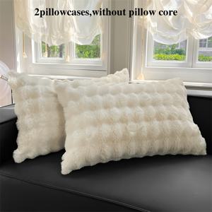 TEMU 2개 세트 고급 벨벳 베개커버 - 가볍고 통기성 좋은 부드러운 소재, 지퍼형, 48cm x 74cm | 침대, 소파용 폴리에스터 베개 커버 (베개 내장 불포함), 홈 데코|베개커버|소파|쇼파침대
