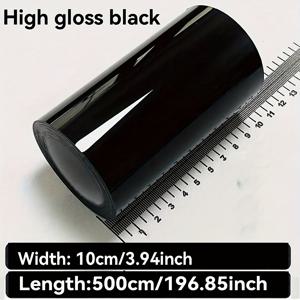 TEMU 3/5/7/10cm * 500cm 자동차 도어 엣지 보호용 광택 블랙 비닐 랩핑 테이프, 5m PVC 방수 스크래치 방지 접착 테이프, 차량 내부 유니버설 크롬 디테일링 및 창문 장식 필름 테이프, 후드 & 루프용