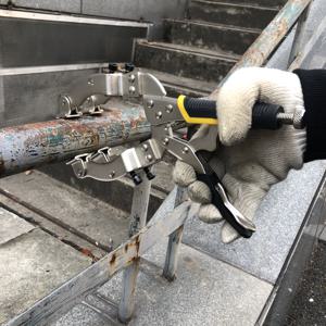 TEMU 자동차 및 배관 수리용 헤비듀티 탄소강 파이프 클램프 - 11인치 잠금형 C자형 튜브 클램프, 2