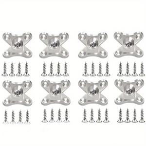 TEMU 40개 헤비듀티 메탈 코너 브라켓 - 드릴 없는 설치, 목공용 다중 규격 나사 및 하드웨어, 가구 조립, 캐비닛, 서랍, 옷장용 내구성 강한 산업용 금속 커넥터, 다목적 장착 도구, 견고한 구조