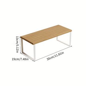TEMU 1개 캐비닛 스토리지 랙, 쌓을 수 있는 캐비닛 정리대, 확장형 주방 카운터탑 선반, 주방 수납 공간, 스파이스 랙, 쌓기 및 확장 가능, 고체 목재와 금속 구조, 미끄럼 방지 발이 있는 다기능 수납 랙, 식당 및 실내용