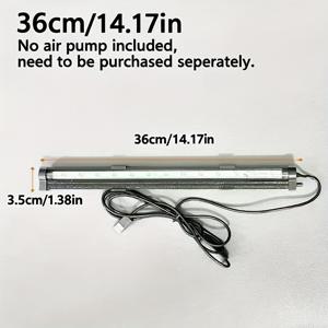 TEMU 수족관 LED 조명, 버블 스트립 라이트, 산소 증가 컬러 다이빙 라이트, IPX8, 모든 유형의 수족관 및 어항에 적합 (에어 펌프 미포함)