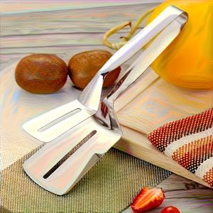 TEMU 스테인리스 스틸 생선 및 고기 집게, 논스틱 집게, 스테이크 스패출라, 음식 집게, 빵 팬케이크 프라이잉 집게, 실용적인 주방 액세서리, 주방 가제트, 11개의 축제에서 사용 가능한 제품, 요리용 주방 집게, 주방 액세서리