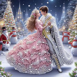 TEMU 5D 페인팅 키트 '눈의 속에서 춤추는 커플'입니다. 공예, 2D 평면 인쇄, 불규칙한 부분 삽입이 특징입니다. 독립적으로 완성하거나 가족 및 친구를 위한 수제 선물로 제공할 수 있습니다.