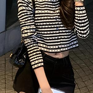 TEMU 여성용 클래식 우아한 스타일 가디건, 가을 대비 컬러 고급 숏 스웨터 코트