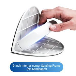 TEMU 다기능 반원형 앵글 샌딩 도구 | 내장 샌드페이퍼 홀더가 있는 자가 접착식 고급 퍼티 광택 기술, 중간 입자 카바이드, 앵글 그라인더 호환