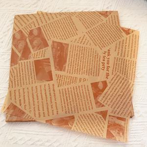 TEMU 200개 오일프루프 종이 패드 (식품 포장용), 튀김치킨 흡수 종이, 간식용 기름기 방지 종이, 피자 서빙 용지