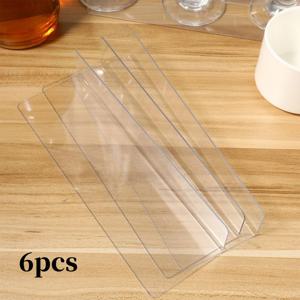 TEMU 6개 투명 플라스틱 L자형 선반 칸막이 보드 - 둥근 모서리가 있는 튼튼한 투명 수납 랙, 편의점을 위한 공간 절약형 디자인, 선반 칸막이