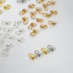 TEMU 30/50개 18K 금도금 황동 조개껍질 크림프 엔드 비즈, DIY 주얼리 만들기 소품, 팔찌용 체인 커넥터 팁, 비즈 액세서리 재료