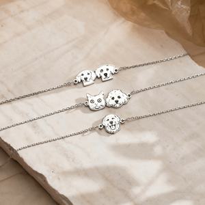 TEMU 맞춤형 반려동물 사진 주얼리 - 커스텀 사진 강아지 & 고양이 초상화 팔찌, 스테인리스 스틸 반려동물 ID 스타일 참, 내구성 있는 캐주얼 의상 선물 여성 & 남성, 반려동물 애호가 / 크리스마스 선물 (사진 인쇄 불필요)|남자팔찌