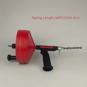 TEMU 배수구 오거, 50ft/35ft/25ft 배관용 스네이크 막힘 제거기, 드릴 어댑터 포함, 작업 장갑 및 보관 가방 포함 수조용 배수구 스네이크 도구, 주방, 싱크대, 하수관, 샤워기용 수동 또는 전동 사용