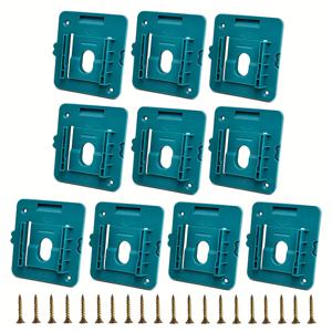 TEMU 10팩 벽걸이 배터리 홀더 - 마키타 18V 리튬이온 배터리용 헤비듀티 벽걸이 도크 & 공구 정리대, BL1830 BL1840 BL1850 BL1860 호환, 차고 작업실용