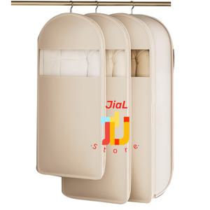 TEMU 베이지 압축 행거백 35.43/43.31/51.18인치 - 40% 공간절약 진공 밀봉 디자인, 다운 재킷 및 겨울 의류에 이상적, 내구성 있는 지퍼가 있는 투명 럭셔리 보관함, 추수감사절/크리스마스/할로윈 블랙 선물로 완벽