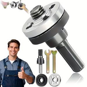 TEMU 1세트(5개입), 1세트(10개입) 범용 앵글 그라인더 어댑터 플랜지 너트 부품 키트, 전기 드릴을 앵글 그라인더로 변환, 6mm 및 10mm 드릴 로드 맨드릴 어댑터용 교체용 그라인더 플랜지 너트 3세트 및 렌치 변환 도구 포함