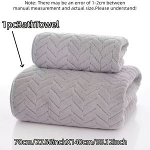 TEMU 1개 욕실 초대형 타월/마이크로파이버 초대형 목욕타월, 70 x 140cm 비치타월, 35 x 75cm 페이스타월, 타월 세트 포함, 두꺼운 흡수력 좋은 부드러운 원단, 빠른 건조와 편안함, 여행, 휴가, 피트니스, 요가에 적합, 다양한 색상, 편안한 원단, 필수 욕실 액세서리