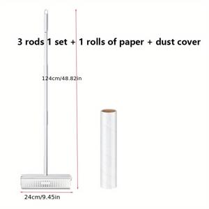 TEMU 9.45inch/7.48inch 긴 막대 손잡이 롤러 끈끈한 머리 제조기 대각선 눈물 디자인 끈끈한 끈끈한 머리 장치 애완 동물 머리 제거 롤러 소파 양탄자 먼지 롤러 끈끈한 Tearable 종이 솔 청소 롤러